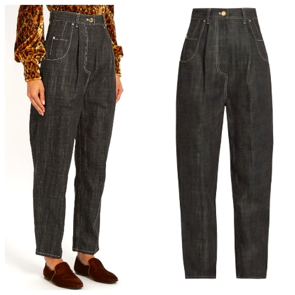 Hillier Bartley Jeans High Waist Barrel Leg Style NEW